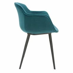 Chaises Design En Tissu Velours Bleu Pétrole Et Métal Noir (lot De 2) SAKE -Canapé Soldes chaises design en tissu velours bleu petrole et metal noir lot de 2 sake 47835 5f083c6328d29 1200 675