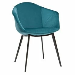 Chaises Design En Tissu Velours Bleu Pétrole Et Métal Noir (lot De 2) TAYA -Canapé Soldes chaises design en tissu velours bleu petrole et metal noir lot de 2 taya 48901 6034265539380 1200 675