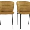 Chaises Design En Tissu Velours Bronze Et Métal Noir (lot De 2) SAIGA -Canapé Soldes chaises design en tissu velours bronze et metal noir lot de 2 saiga 52681 63185b70e0741 1200 675