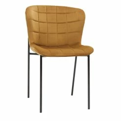 Chaises Design En Tissu Velours Bronze Et Métal Noir (lot De 2) SAIGA -Canapé Soldes chaises design en tissu velours bronze et metal noir lot de 2 saiga 52681 63185b9bef362 1200 675