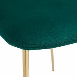 Chaises Design En Tissu Velours Gaufré Vert Foncé Et Métal Doré (lot De 2) LEPIDUS -Canapé Soldes chaises design en tissu velours gaufre vert fonce et metal dore lot de 2 lepidus 52057 62d521347f32b 1200 675
