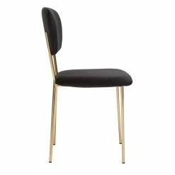 Chaises Design En Tissu Velours Noir Et Métal Doré (lot De 2) LEPIDUS -Canapé Soldes chaises design en tissu velours noir et metal dore lot de 2 lepidus 52056 62cd88e0c712e 1200 675