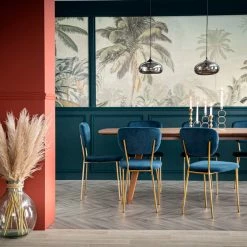 Chaises Design En Tissu Velours Noir Et Métal Doré (lot De 2) LEPIDUS -Canapé Soldes chaises design en tissu velours noir et metal dore lot de 2 lepidus 52056 62da504d855ee 1200 675