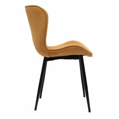 Chaises Design En Velours Côtelé Jaune Curry Et Métal Noir (lot De 2) ADDICT -Canapé Soldes chaises design en velours cotele jaune curry et metal noir lot de 2 addict 52091 62c5aa58961ea 1200 675