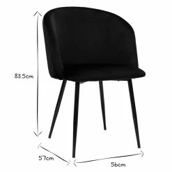 Chaises Design En Velours Noir (lot De 2) VANITY -Canapé Soldes chaises design en velours noir lot de 2 vanity 51883 62c75589e4952 1200 675