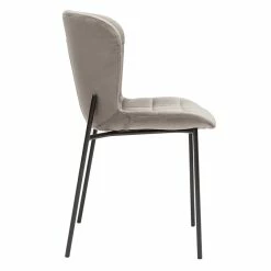 Chaises Design En Velours Taupe Et Métal Noir (lot De 2) SAIGA -Canapé Soldes chaises design en velours taupe et metal noir lot de 2 saiga 52680 63bfc420acb81 1200 675