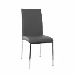 Chaises Design Gris Et Métal Acier Chromé (lot De 2) SIMEA -Canapé Soldes chaises design gris et metal acier chrome lot de 2 simea 23669 5bb763a43fc73 1200 675