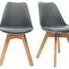 Chaises Design Grises Avec Pieds Bois Clair Massif (lot De 2) PAULINE -Canapé Soldes chaises design grises avec pieds bois clair massif lot de 2 pauline 31194 5bb763b05bb6f 1200 675