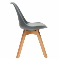 Chaises Design Grises Avec Pieds Bois Clair Massif (lot De 2) PAULINE -Canapé Soldes chaises design grises avec pieds bois clair massif lot de 2 pauline 31194 5bb763b09335e 1200 675