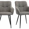 Chaises Design Matelassées En Tissu Velours Texturé Gris Et Métal Noir (lot De 2) MONTERO -Canapé Soldes chaises design matelassees en tissu velours texture gris et metal noir lot de 2 montero 52427 635253843889d 1200 675