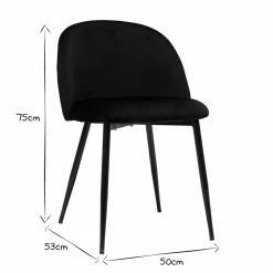 Chaises Design Noires En Tissu Velours Et Métal (lot De 2) CELESTE 17 Chaises Design Noires En Tissu Velours Et Métal (lot De 2) CELESTE -Canapé Soldes chaises design noires en tissu velours et metal lot de 2 celeste 51893 62bdaa69cb320 1200 675