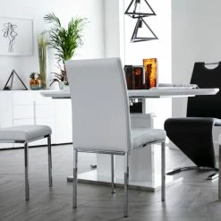 Chaises Design Noires Et Métal Acier Chromé (lot De 2) SIMEA -Canapé Soldes chaises design noires et metal acier chrome lot de 2 simea 23668 5dee754734be4 1200 675