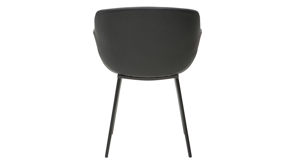 Chaises Design Noires (lot De 2) NERO 7 Chaises Design Noires (lot De 2) NERO – Image 5