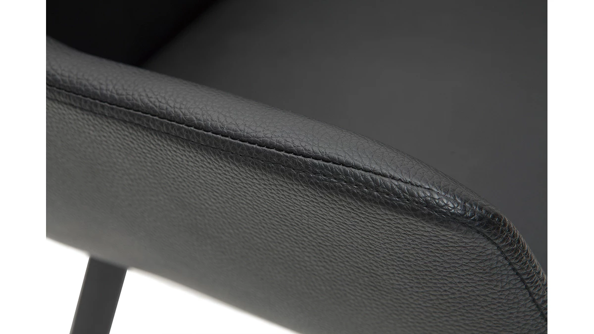 Chaises Design Noires (lot De 2) NERO 8 Chaises Design Noires (lot De 2) NERO – Image 6