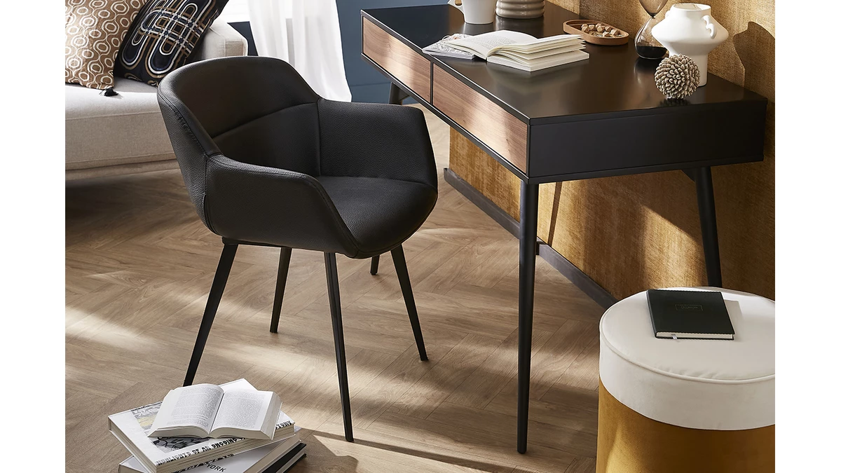 Chaises Design Noires (lot De 2) NERO 10 Chaises Design Noires (lot De 2) NERO – Image 8