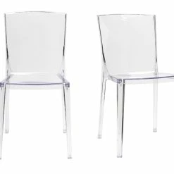 Chaises Design Transparentes Empilables (lot De 2) ISLAND