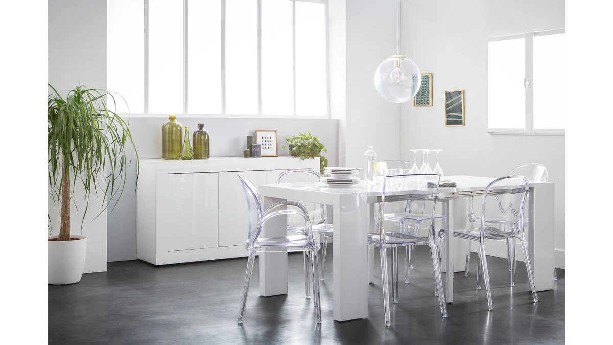 Chaises Design Transparentes Empilables (lot De 2) ISLAND 9 Chaises Design Transparentes Empilables (lot De 2) ISLAND – Image 7