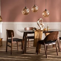 Chaises En Bois Foncé Noyer Et Assises Noires (lot De 2) SHELDON -Canapé Soldes chaises en bois fonce noyer et assises noires lot de 2 sheldon 48515 600e97a53f0b6 1200 675