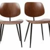 Chaises En Bois Foncé Noyer Et Métal Noir (lot De 2) TOBIAS -Canapé Soldes chaises en bois fonce noyer et metal noir lot de 2 tobias 49313 60ba303a8856a 1200 675