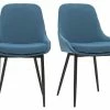 Chaises En Tissu Bleu Canard Et Métal Noir (lot De 2) HOLO -Canapé Soldes chaises en tissu bleu canard et metal noir lot de 2 holo 51847 6290ad889c465 1200 675