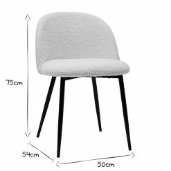 Chaises En Tissu Effet Laine Bouclée écru Et Métal Noir (lot De 2) CELESTE -Canapé Soldes chaises en tissu effet laine bouclee ecru et metal noir lot de 2 celeste 51894 62bdbb7295576 1200 675
