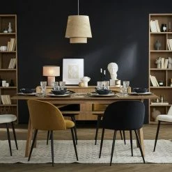 Chaises En Tissu Effet Laine Bouclée écru Et Métal Noir (lot De 2) CELESTE -Canapé Soldes chaises en tissu effet laine bouclee ecru et metal noir lot de 2 celeste 51894 634e626c98719 1200 675