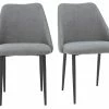 Chaises En Tissu Effet Velours Gris Et Métal Noir (lot De 2) ELLO -Canapé Soldes chaises en tissu effet velours gris et metal noir lot de 2 ello 47830 5f08322046a41 1200 675