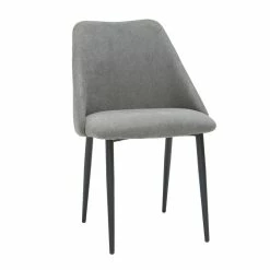 Chaises En Tissu Effet Velours Gris Et Métal Noir (lot De 2) ELLO -Canapé Soldes chaises en tissu effet velours gris et metal noir lot de 2 ello 47830 5f08322da24a2 1200 675