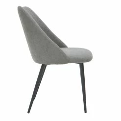 Chaises En Tissu Effet Velours Gris Et Métal Noir (lot De 2) ELLO -Canapé Soldes chaises en tissu effet velours gris et metal noir lot de 2 ello 47830 5f0832353604e 1200 675