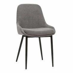 Chaises En Tissu Effet Velours Gris Et Métal Noir (lot De 2) HOLO -Canapé Soldes chaises en tissu effet velours gris et metal noir lot de 2 holo 51848 6290ae151cf32 1200 675