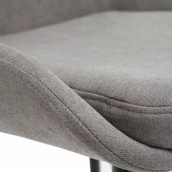 Chaises En Tissu Effet Velours Gris Et Métal Noir (lot De 2) HOLO -Canapé Soldes chaises en tissu effet velours gris et metal noir lot de 2 holo 51848 6290ae2794215 1200 675