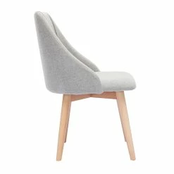 Chaises En Tissu Effet Velours Texturé Gris Et Bois Clair Massif (lot De 2) HIGGINS -Canapé Soldes chaises en tissu effet velours texture gris et bois clair massif lot de 2 higgins 53225 6373596958033 1200 675