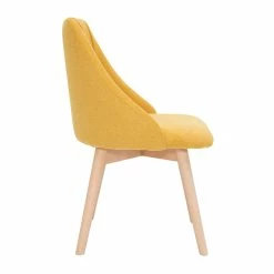 Chaises En Tissu Effet Velours Texturé Jaune Moutarde Et Bois Massif (lot De 2) HIGGINS -Canapé Soldes chaises en tissu effet velours texture jaune moutarde et bois massif lot de 2 higgins 52676 635667242214a 1200 675