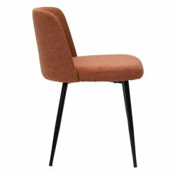 Chaises En Tissu Effet Velours Texturé Terre Brûlée Et Métal Noir (lot De 2) MONTI -Canapé Soldes chaises en tissu effet velours texture terre brulee et metal noir lot de 2 monti 51876 62bebfa982737 1200 675
