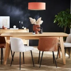 Chaises En Tissu Effet Velours Texturé Terre Brûlée Et Métal Noir (lot De 2) MONTI -Canapé Soldes chaises en tissu effet velours texture terre brulee et metal noir lot de 2 monti 51876 63594d984f61b 1200 675