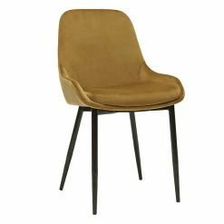 Chaises En Tissu Velours Bronze Et Métal Noir (lot De 2) HOLO -Canapé Soldes chaises en tissu velours bronze et metal noir lot de 2 holo 51844 63cfde0906a4b 1200 675