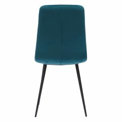 Chaises En Tissu Velours Gaufré Bleu Pétrole Et Métal Noir (lot De 2) ESCAPE -Canapé Soldes chaises en tissu velours gaufre bleu petrole et metal noir lot de 2 escape 50384 6166f46530f78 1200 675