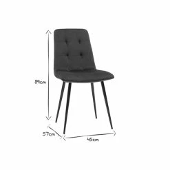Chaises En Tissu Velours Gaufré Bleu Pétrole Et Métal Noir (lot De 2) ESCAPE -Canapé Soldes chaises en tissu velours gaufre bleu petrole et metal noir lot de 2 escape 50384 6166f477561aa 1200 675