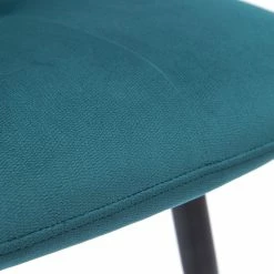 Chaises En Tissu Velours Gaufré Bleu Pétrole Et Métal Noir (lot De 2) ESCAPE -Canapé Soldes chaises en tissu velours gaufre bleu petrole et metal noir lot de 2 escape 50384 619e5bc69e499 1200 675