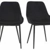 Chaises En Tissu Velours Noir Et Métal Noir (lot De 2) HOLO -Canapé Soldes chaises en tissu velours noir et metal noir lot de 2 holo 48311 5f34eff38347f 1200 675