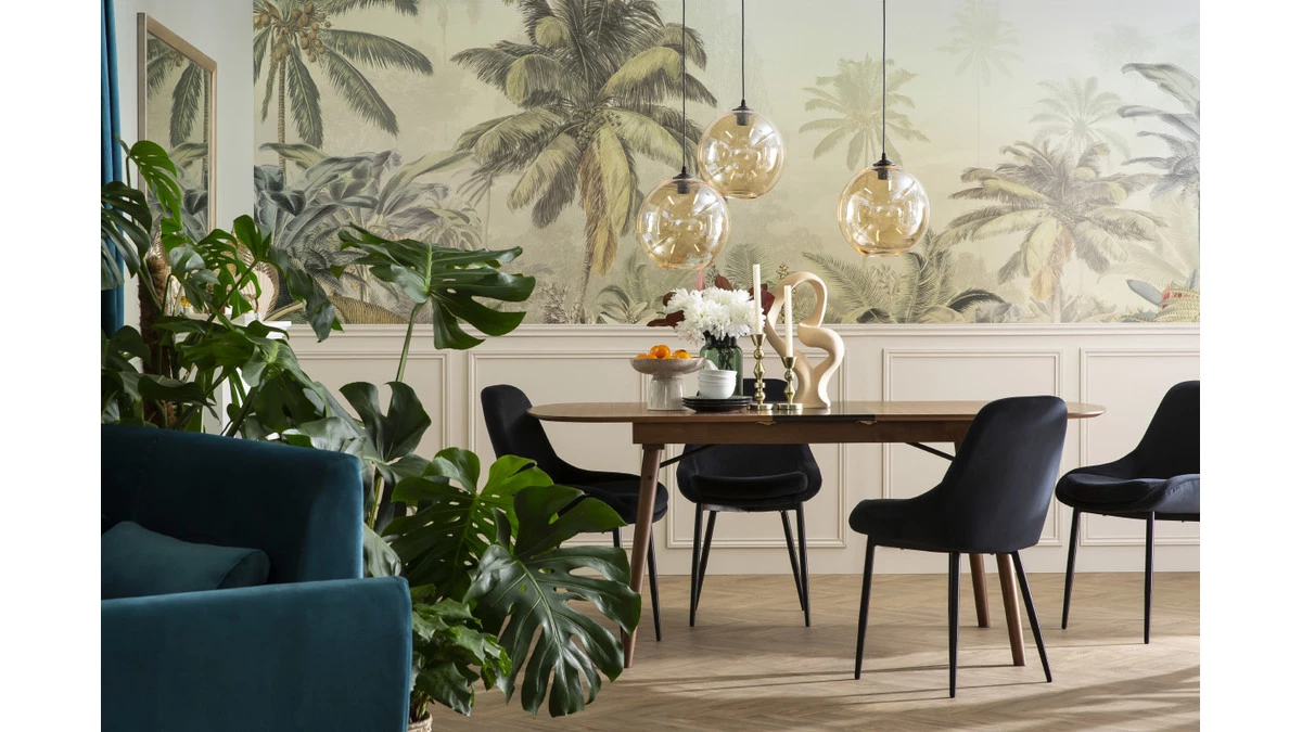 Chaises En Tissu Velours Noir Et Métal Noir (lot De 2) HOLO 10 Chaises En Tissu Velours Noir Et Métal Noir (lot De 2) HOLO – Image 8