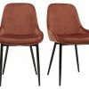 Chaises En Tissu Velours Rouge Tomette Et Métal Noir (lot De 2) HOLO -Canapé Soldes chaises en tissu velours rouge tomette et metal noir lot de 2 holo 51845 6290acece2a65 1200 675