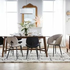 Chaises En Tissu Velours Taupe Et Métal Noir (lot De 2) TOBIAS -Canapé Soldes chaises en tissu velours taupe et metal noir lot de 2 tobias 52070 634545d05f22a 1200 675