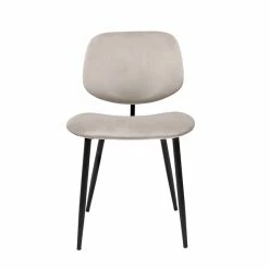 Chaises En Tissu Velours Taupe Et Métal Noir (lot De 2) TOBIAS -Canapé Soldes chaises en tissu velours taupe et metal noir lot de 2 tobias 52070 63bfd786899e6 1200 675