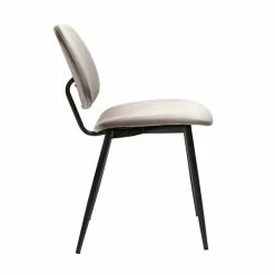 Chaises En Tissu Velours Taupe Et Métal Noir (lot De 2) TOBIAS -Canapé Soldes chaises en tissu velours taupe et metal noir lot de 2 tobias 52070 63bfd78f4f8ed 1200 675