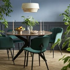 Chaises En Tissu Velours Vert Et Métal Noir (lot De 2) TOBIAS 16 Chaises En Tissu Velours Vert Et Métal Noir (lot De 2) TOBIAS -Canapé Soldes chaises en tissu velours vert et metal noir lot de 2 tobias 52069 638dbff4def98 1200 675