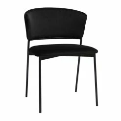Chaises Noires En Tissu Velours Et Métal (lot De 2) FELIZ -Canapé Soldes chaises noires en tissu velours et metal lot de 2 feliz 50844 61dc1f43ef9aa 1200 675