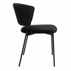 Chaises Noires En Tissu Velours Et Métal (lot De 2) FELIZ -Canapé Soldes chaises noires en tissu velours et metal lot de 2 feliz 50844 61dc1f4764d34 1200 675