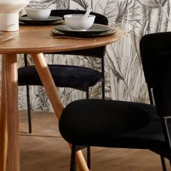 Chaises Noires En Tissu Velours Et Métal (lot De 2) FELIZ -Canapé Soldes chaises noires en tissu velours et metal lot de 2 feliz 50844 62d9728d41122 1200 675