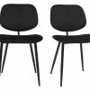 Chaises Noires En Tissu Velours Et Métal (lot De 2) TOBIAS -Canapé Soldes chaises noires en tissu velours et metal lot de 2 tobias 52071 6296350d4144a 1200 675